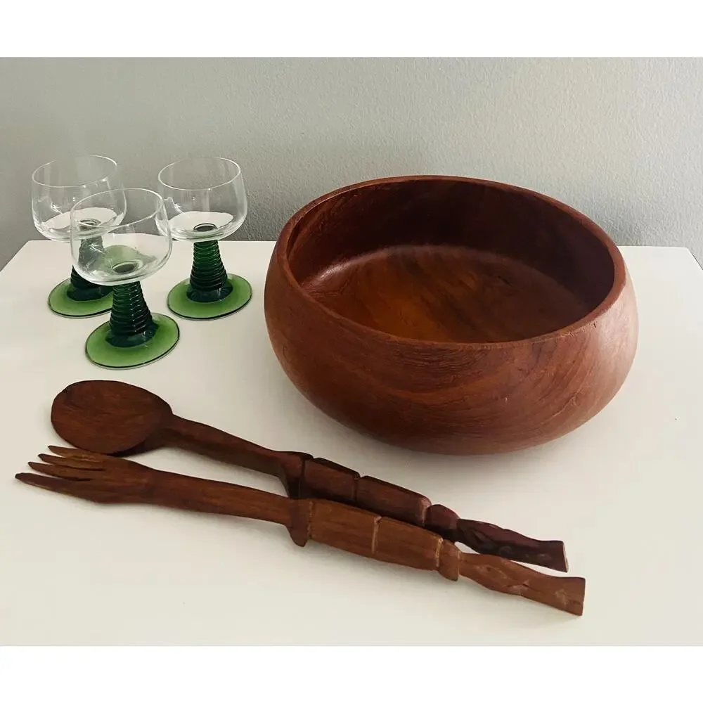 Vintage German Roemer MCM Green Beehive Stem Cordial Glasses, Set of 3